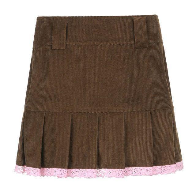 Emilia Ruffle Pleated Mini Skirt