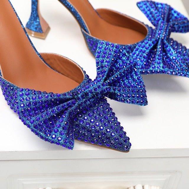 Stefanie Oversized Diamond Bow Heels