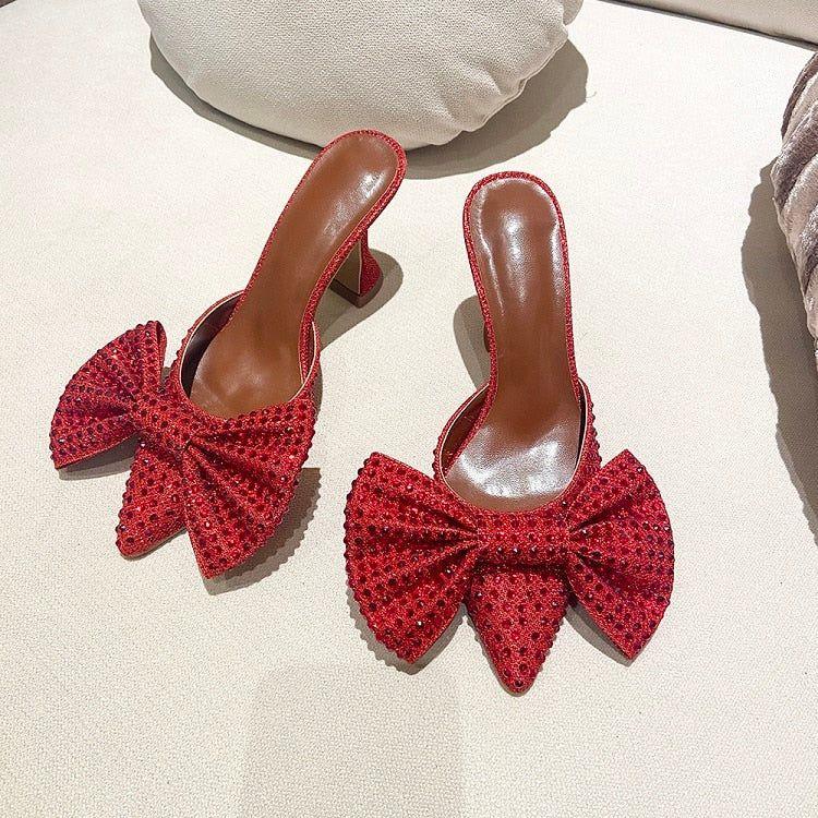 Stefanie Oversized Diamond Bow Heels