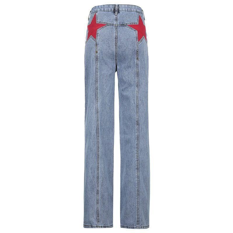 Hylda Star Patchwork High Waisted Jeans