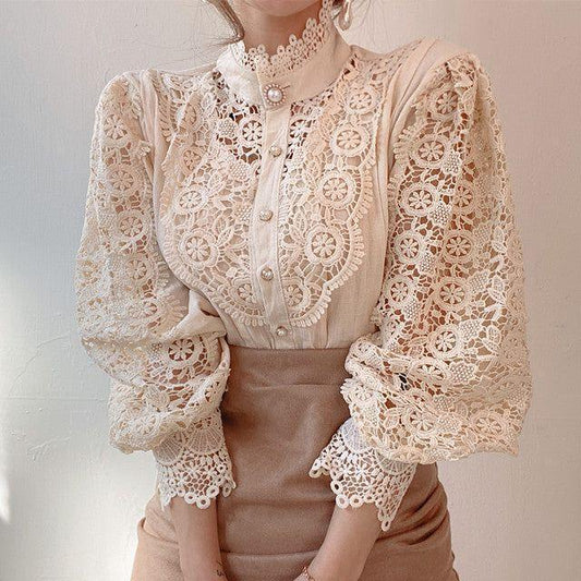 Blooms Love Lace Long Sleeve Blouse