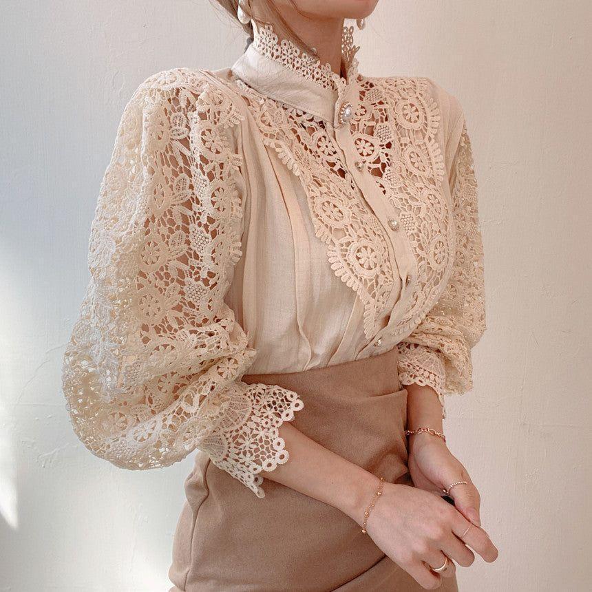 Blooms Love Lace Long Sleeve Blouse