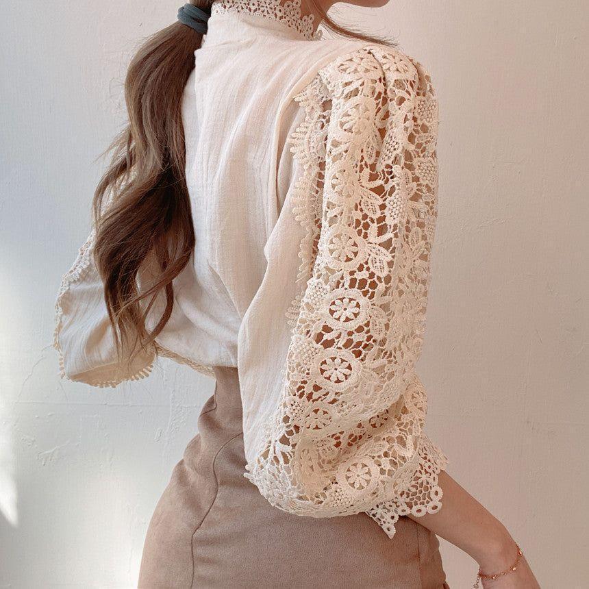 Blooms Love Lace Long Sleeve Blouse