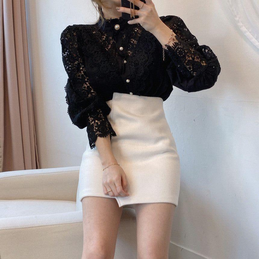 Blooms Love Lace Long Sleeve Blouse