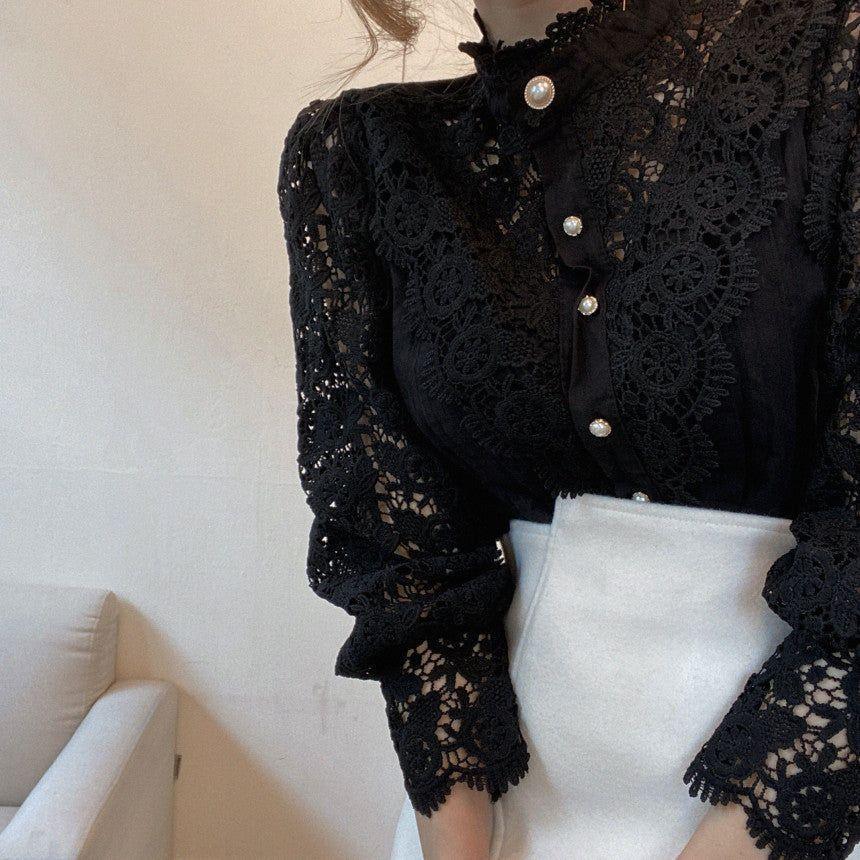 Blooms Love Lace Long Sleeve Blouse