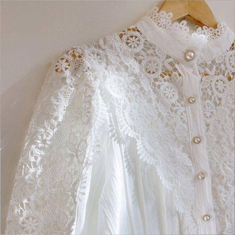 Blooms Love Lace Long Sleeve Blouse