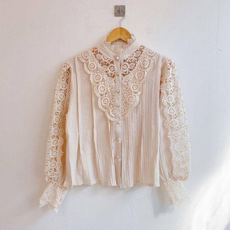 Blooms Love Lace Long Sleeve Blouse