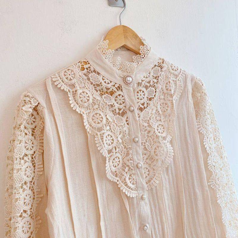 Blooms Love Lace Long Sleeve Blouse