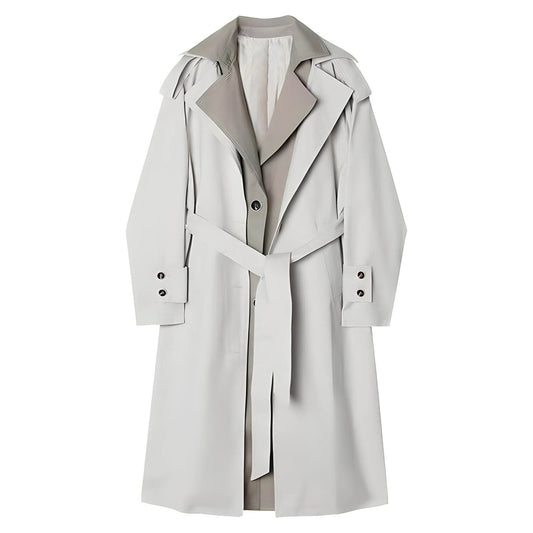 The Daisy Long Sleeve Spliced Trenchcoat