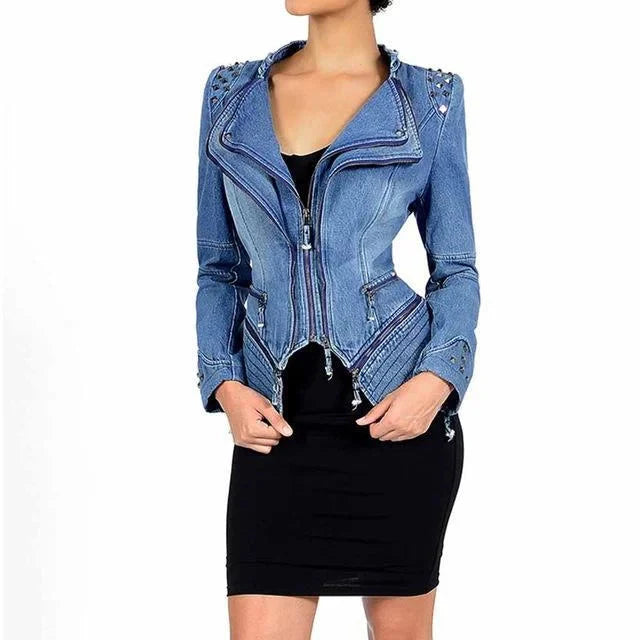 The Rochester Denim Biker Moto Jacket - Multiple Colors