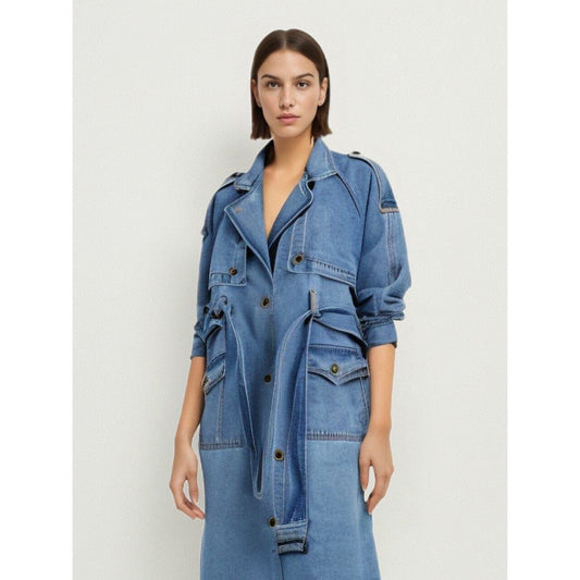 The Alexa Denim Trench Coat