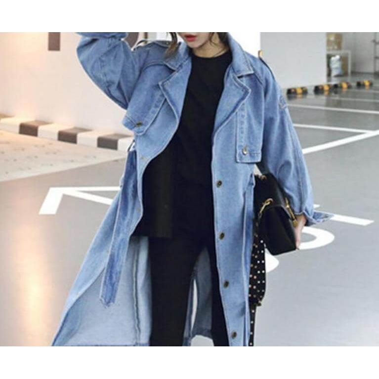 The Alexa Denim Trench Coat