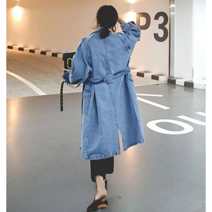 The Alexa Denim Trench Coat