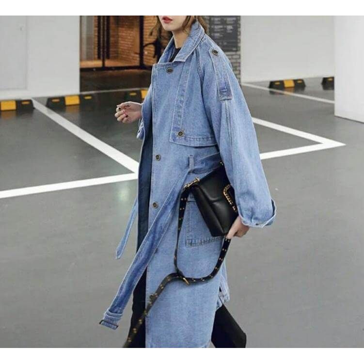 The Alexa Denim Trench Coat