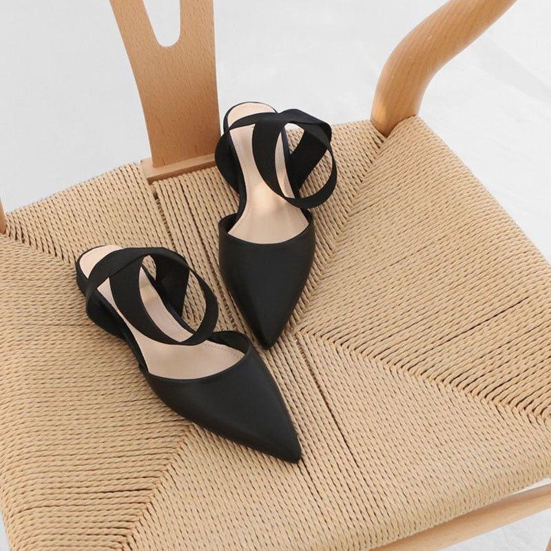 Desi Crossover Strap Pointed Toe Sandals