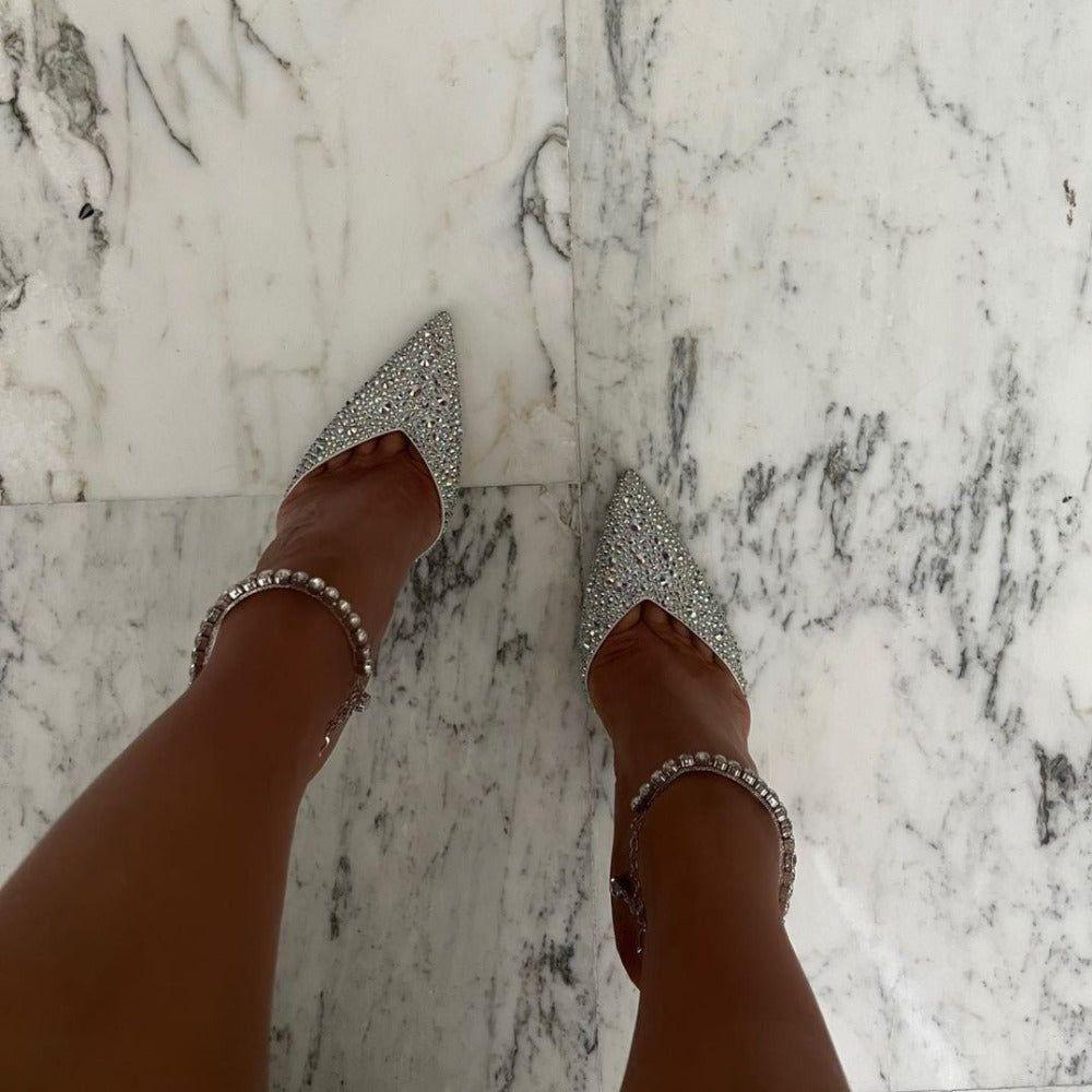 Bling Bling Crystal Sparkle Jewelry Heels