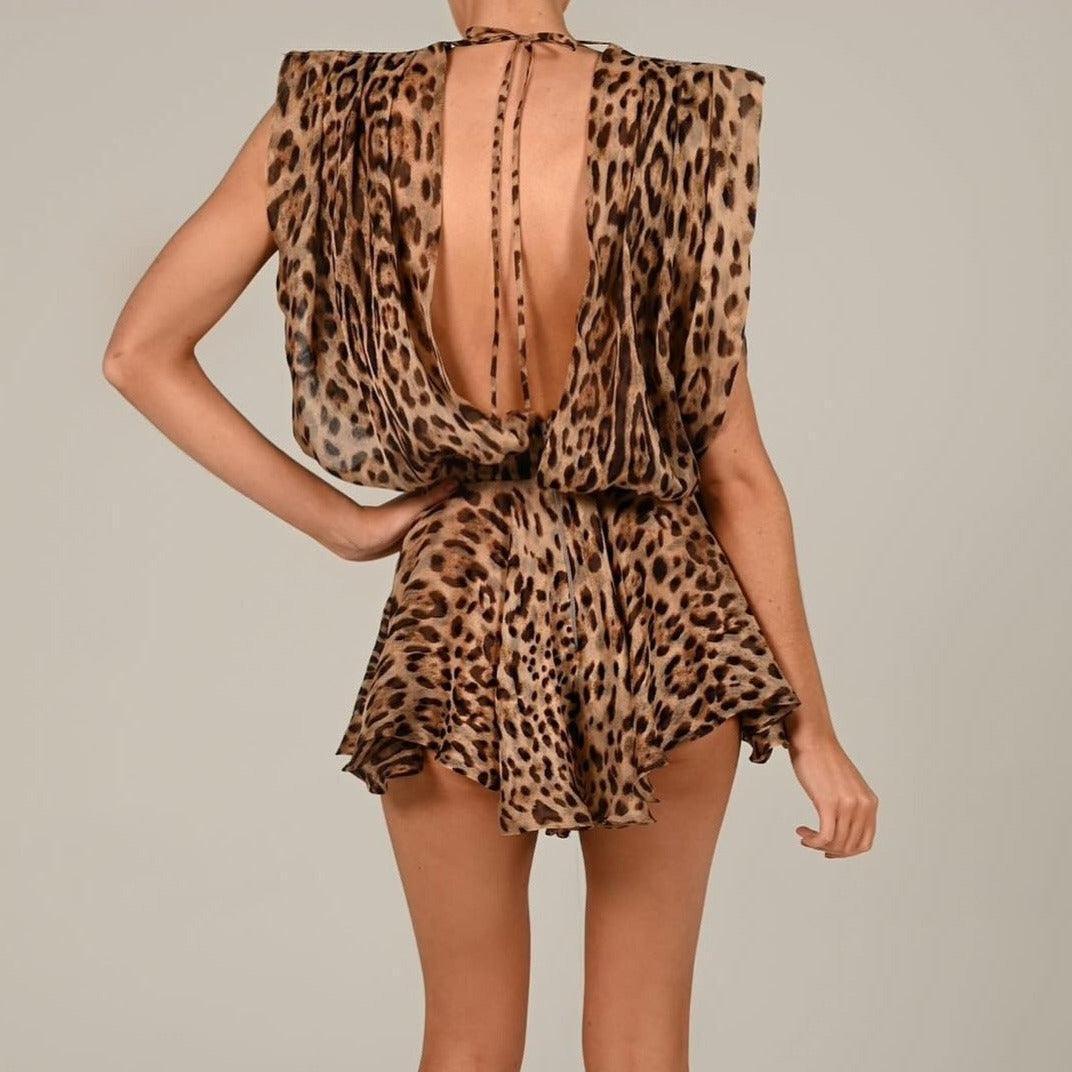 My Wild Side Deep Plunge Mini Dress